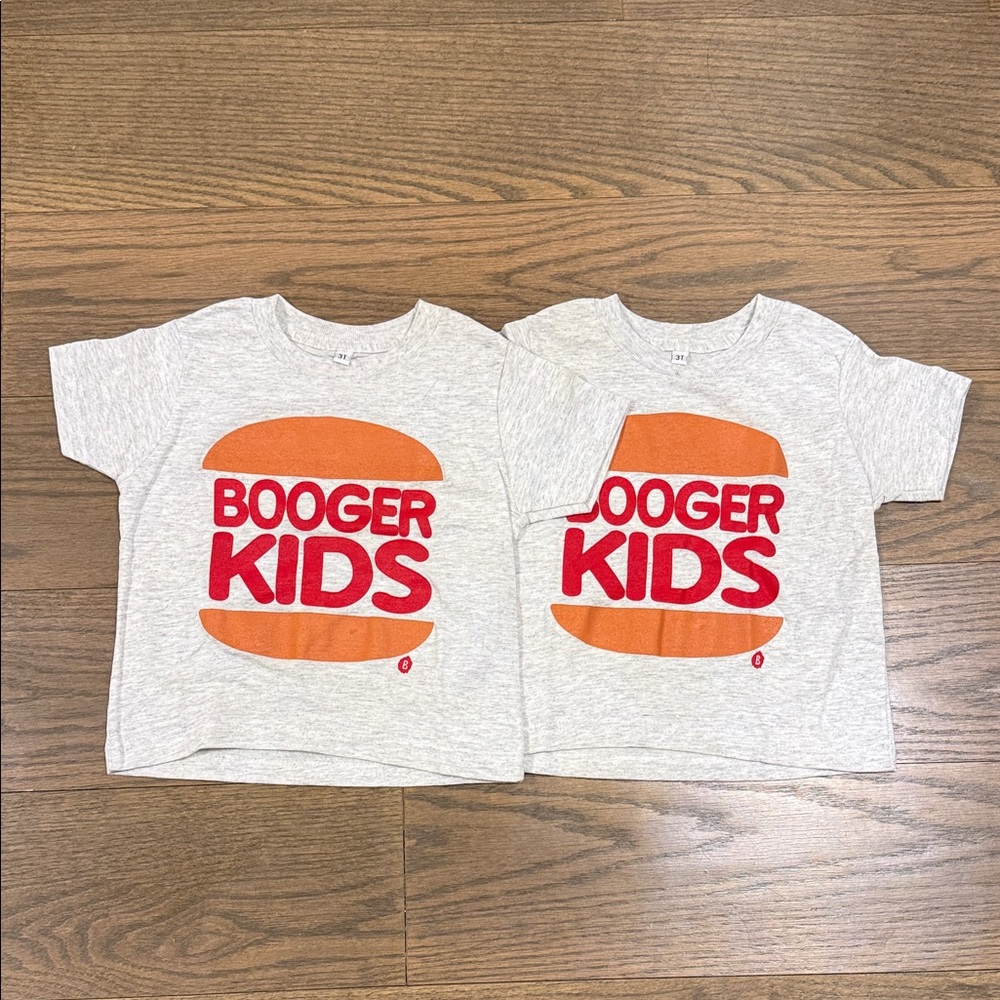 Twins bundle of 2 kids Gray T-Shirt half sleeve size 3T